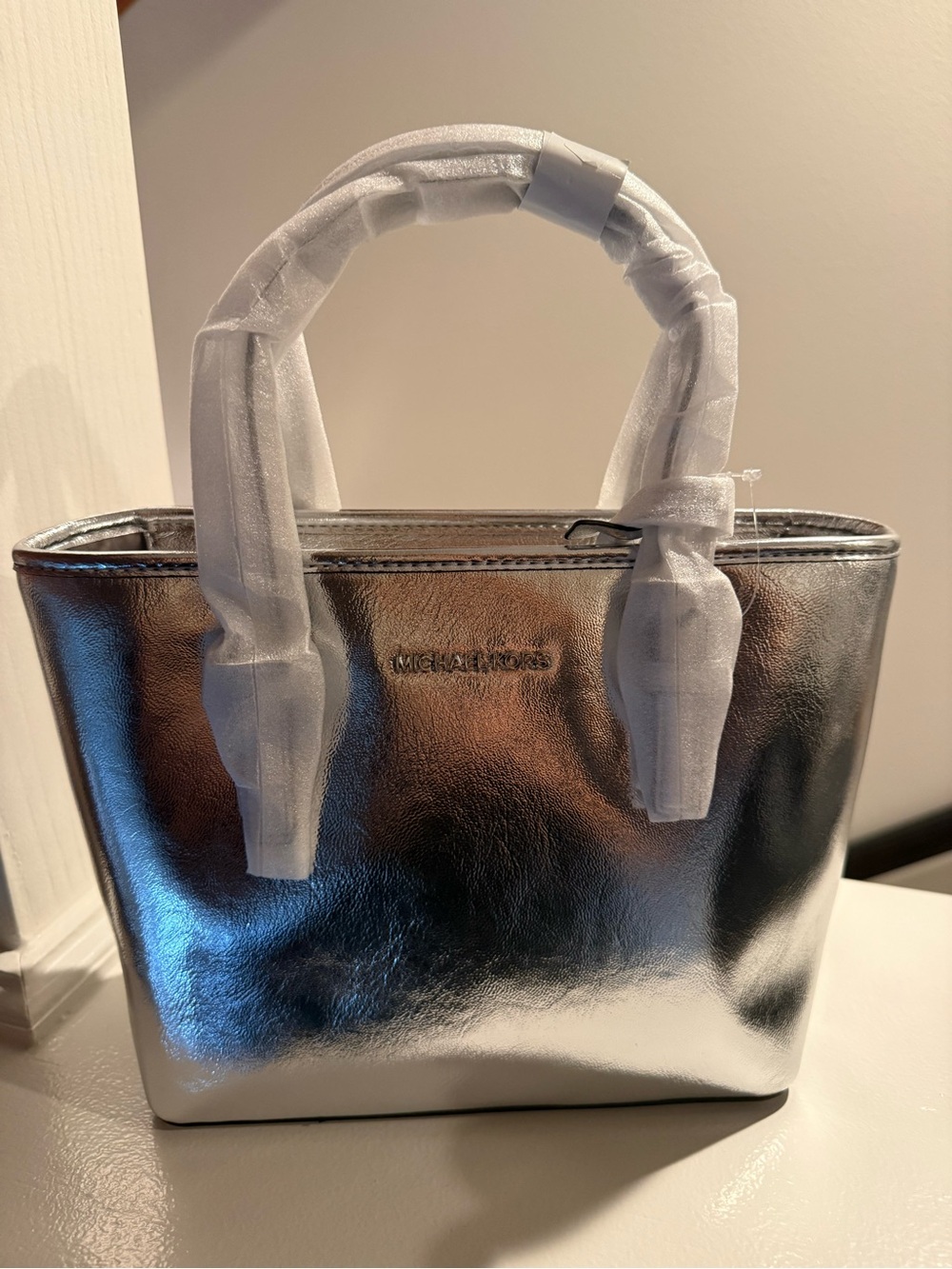 Michael Kors Metallic Silver Tote